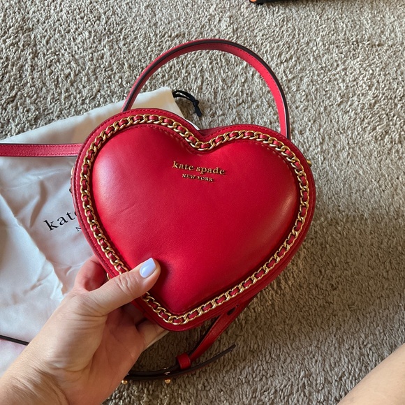 Kate Spade Heart-Shaped Red Mini Bag - Picture 4 of 10